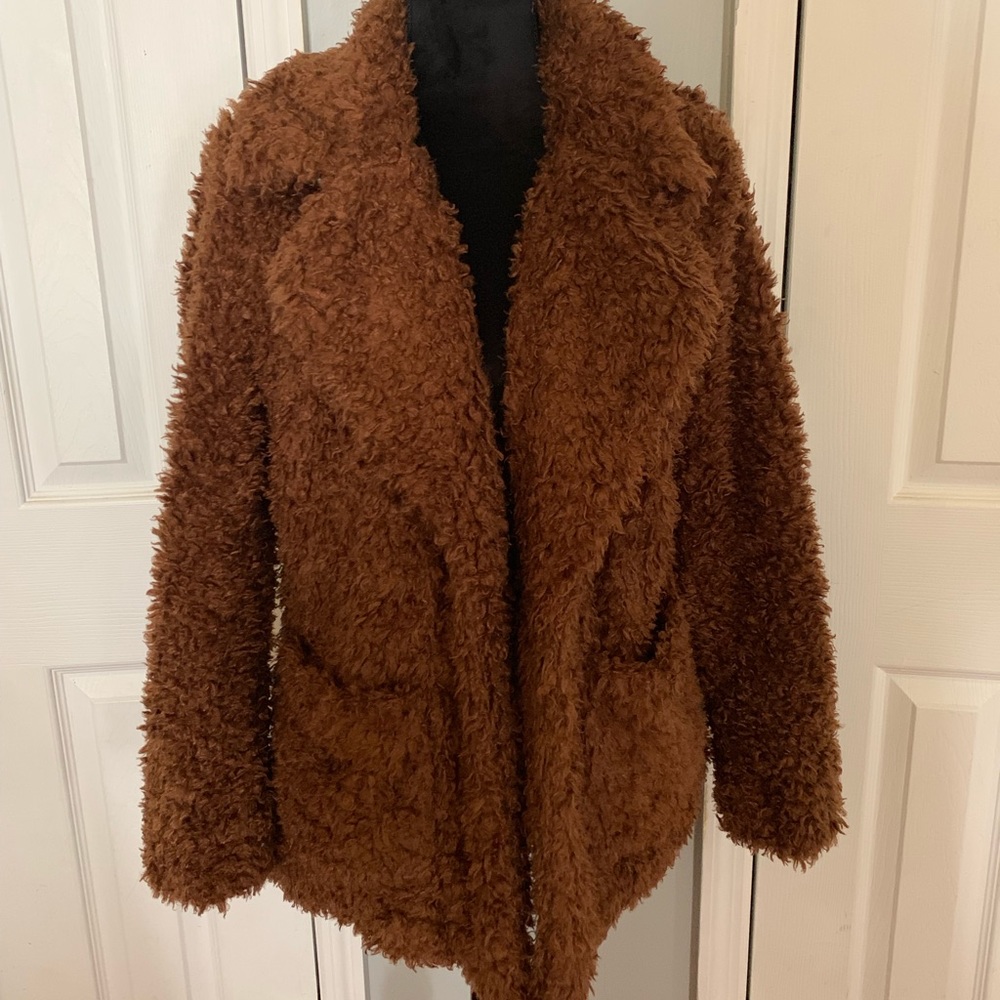 Brown Teddy Coat SZ M